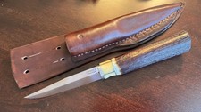 Custom sleek, thin, Puukko kitchen knife, food prep for her……or you? W/sheath picture