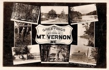 ME Multiview Greetings fr Mt Vernon Maine c1910s RPPC Photo Postcard COPY picture