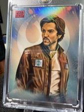 Topps 2026 Chrome Star Wars Galaxy Red Refractor Card Cassian Andor 5/5 Insert picture