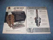 1958 Auburn Imperial Spark Plugs Vintage 2pg Ad 