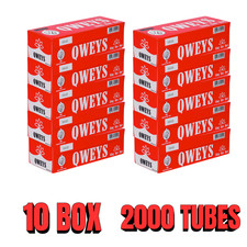 Cigarette Tubes King Size 10 Box of 200 Ct QWEYS RED picture