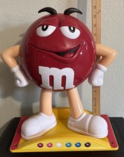 Rare Vintage Red M&M Store Display Topper Character Plastic Figure Sign 14