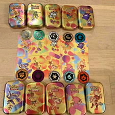 EMPTY Pokemon 151 Mini Tin Full Set of 10 Includes ART & COINS. NO PACKS picture