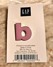 NWT Gap Clothing Co Letter Initial Lapel ENAMEL PIN Lower Case B Lavender picture