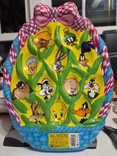 Vintage Looney Tunes Easter Egg Holder Basket Warner Bros Bugs Bunny Tweety Taz picture