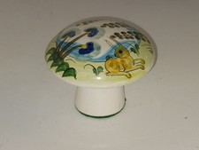 Vintage Mexican Tonala Style Ceramic Mushroom Rabbit Hand Paint Folk Art Mexico picture