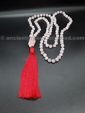 The Rose Quartz 108 Mala Tassel Necklace, Yoga Wrap Bracelet picture