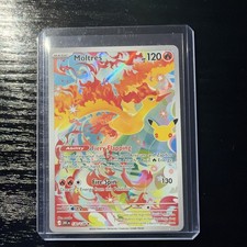 Pokémon TCG Moltres 130/128 Illustration Rare Full Art Holo - 30th Anniversary  picture