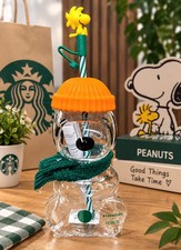 HOT NEW Starbucks x Peanuts Snoopy Limited Edition Glass Cup picture