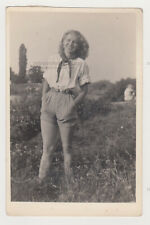 Pretty Cute Young Woman Charming Attractive Lady Girl Unusual Snapshot Old Photo picture