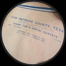 Rare 1930s Tobin Oil Map — San Patricio County TX, Plymouth Field Discovery... picture