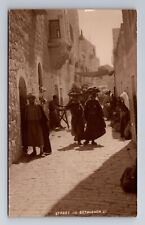 Bethlehem Israel, Traveling Down A Street, Antique, Vintage Postcard picture