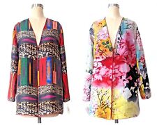 ETRO IT Reversible Silk Jacket Ethnic Tribal Floral 12 L Neiman Marcus NEW $1005 picture