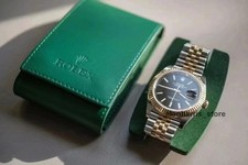 ROLEX Case Green Leather Protection Soft Watch Holder Travel Pouch (No watch) picture