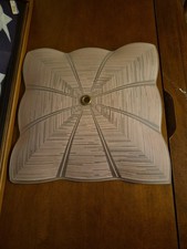 Vintage Square MCM 1960s Glass Ceiling Light Shade 11.75 X 11.75” picture