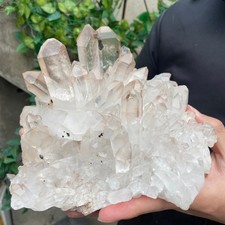 4.1lb Natural Clear White Quartz Crystal Cluster Rough Healing Specimen picture
