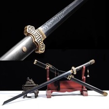 Chinese Tang Dao Sword T10 Steel Clay Tempered Razor Sharp Real Hamon picture
