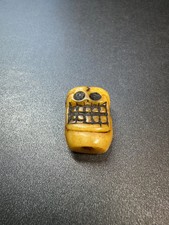 Tibetan Yak Bone Skull Guru Bead with “Om Mantra | HandCarved Citipati Charnel picture