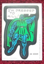 Topps 1975 Topps Marvel Sticker, Doctor Doom, Great Card, great centering. picture