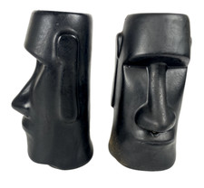 Vintage 60s Tiki Mug Otagiri Japan Moai Black Hawaiian Tahitian Easter Island 7