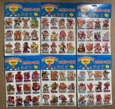 GARBAGE PAIL KIDS 1986 PUFFY STICK ONS COMPLETE DECAL SET of 6 -RARE picture