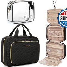 BAGSMART Toiletry Bag Hanging Travel Makeup Organizer TSA Transparent Bag picture