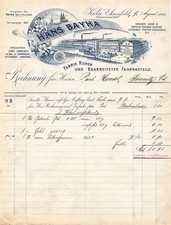 Old invoice – Hans Bayha, Cologne-Ehrenfeld from 09.08.1901 picture