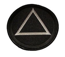ALCOHOLICS ANONYMOUS SYMBOL AA PATCH TRIANGLE 12 TWELVE STEP SOBRIETY picture