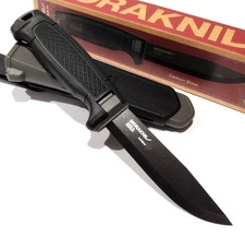 MORA SWEDEN MORAKNIV AMBER BLACK BLADE (C) GERMAN CARBON STEEL UTILITY KNIFE picture
