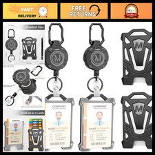 2 Pack Heavy Duty Retractable Keychain & Tactical ID Card Holder - Durable & Con picture