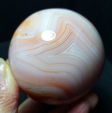 TOP 405G Natural Polished Red Agate Carnelian Crystal Sphere Ball HealingYWD441 picture
