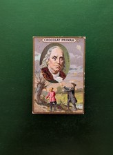 Benjamin FRANKLIN 1890 French Chocolat Primah Scarce Variation Card USA Inventor picture