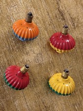 4 Vintage Bubble Light Bases Only NO LIQUID Untested picture