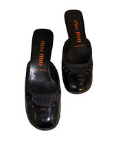Vintage Miu Miu Kitten Heel: Preowned, Minimal Wear, Black, Mesh, Mule picture