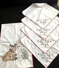 Vintage Reindeer Handmade Cross Stich Table Runner 42