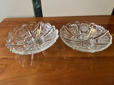 vintage antique Victorian 1900s thistle pair floral flower dishes trinket trays picture