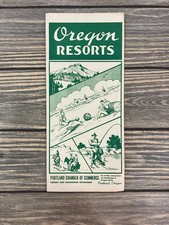 Vintage 1940 Oregon Resorts Travel Brochure Portland Chamber of Commerce Guide picture