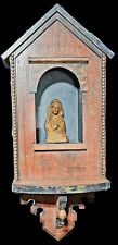 Virgin Mary Hanging Alter Box  W/Hand Carved In The Holy Land Virgin Mary Statue picture