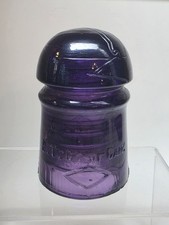 Antique B.T. Co. of Can. CD 102 Purple Glass Insulator Diamond Canadian Pony picture