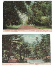 2 1910 JOSE DO CANTO & ANTONIO BORGES'S GARDEN PONTA DELGADA PORTUGAL POSTCARD picture