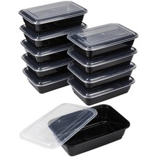 GoodCook Meal Prep Containers, Single Compartment 1 Count (Pack of 1), Black picture