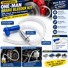 Universal One-Man Brake Bleeder Kit, With Check Valve And Adapter For Car Clutch picture