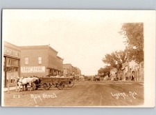 c1915 Main St Lyons Nebraska NE Burt County Street View RPPC Real Photo Postcard picture