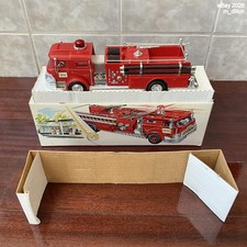 1970 Marx Hess Toy Fire Truck in Original Box with 2 Inserts, Light & Motor Work picture