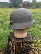 Original German Helmet M35 ET64 Relic of Battlefield WW2 Wehrmacht Decal Number picture