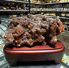 3.22LB Natural Red Quartz copper mine Cluster crystal Reiki decor+STAND picture