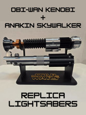 Obi-Wan Kenobi and Anakin Skywalker Inspired Lightsaber Replica+Stand, Star Wars picture