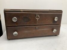 vintage machinist tool box base cabinet riser two drawer with keys nice Cabinet picture