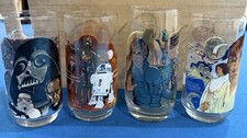 Star Wars Glasses, 4 – 1977 & 1980 – Good  Condition, Never Used (BK/CC) picture