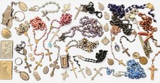 Huge Lot Of Crosses Crucifix Catholic Pendants  Vintage TO Now picture